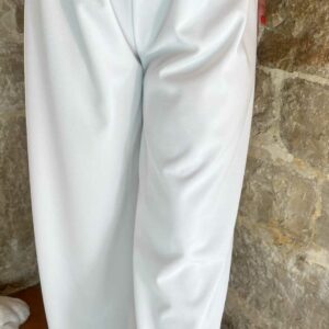 Pantalone bianco + cinta color caramello